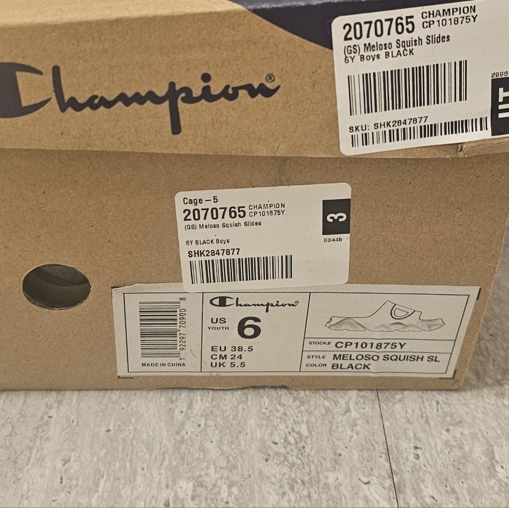 Champion Black Slide Sandals Size . Us 6 Like New Unsixe - Picture 3 of 4